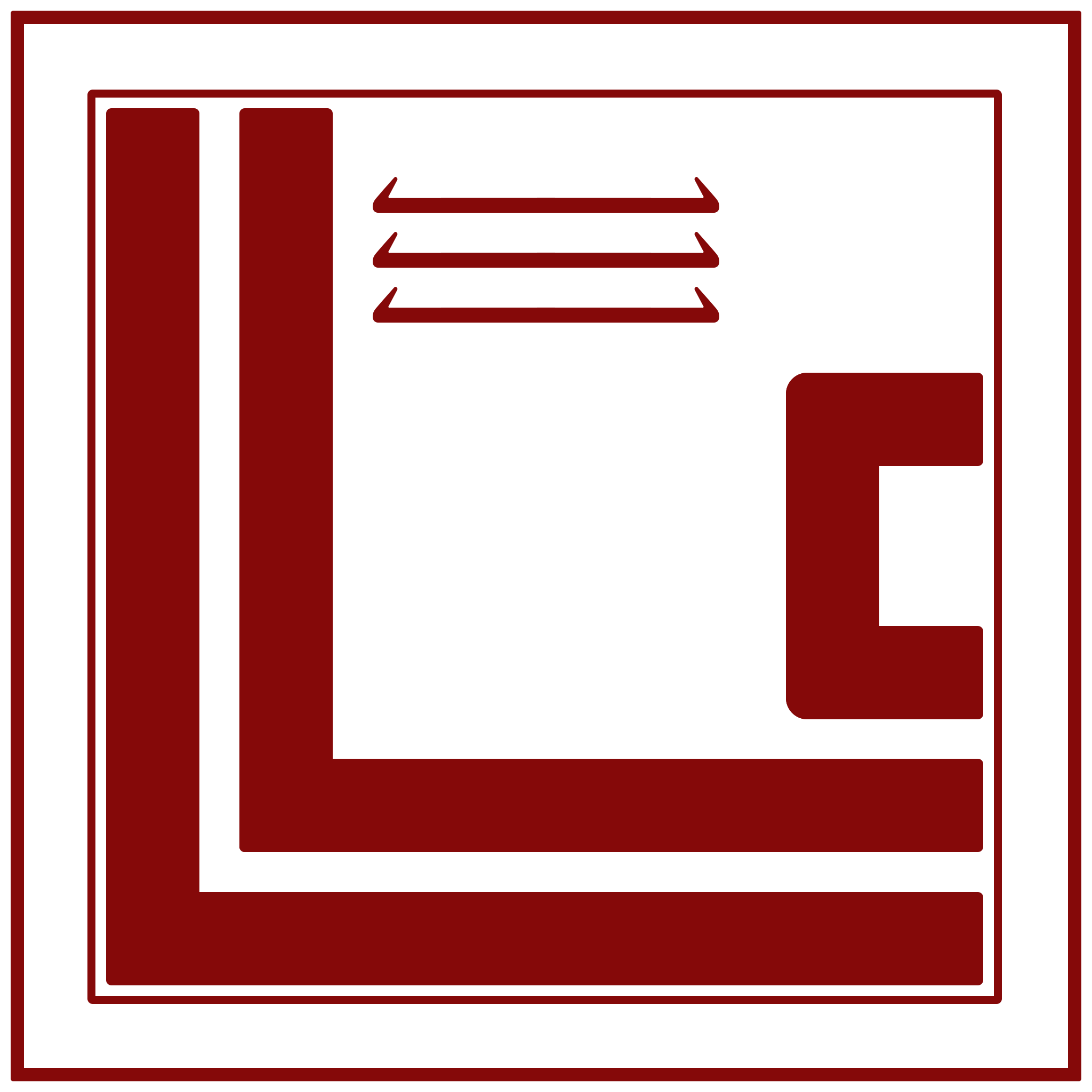 Little Locker Consulting burgundy monogram